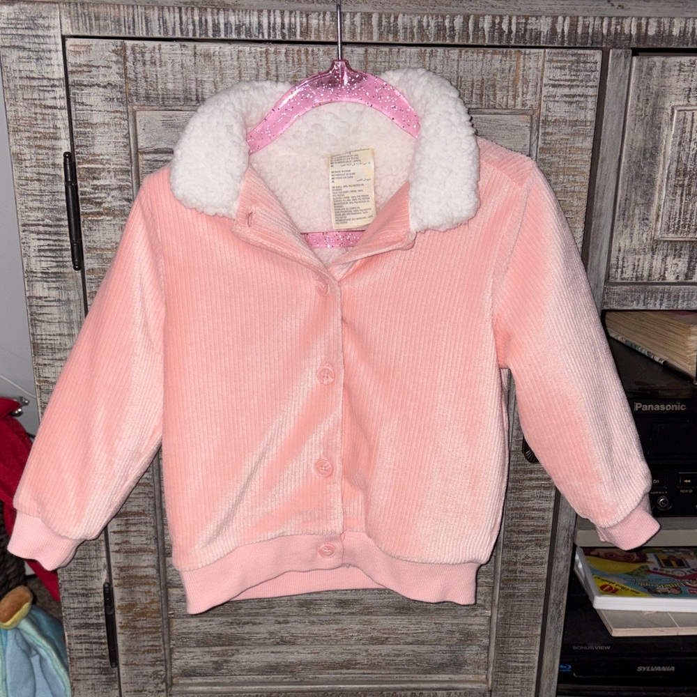 First Impressions Pink Jacket with White Collar